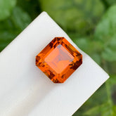 9.65 Carats Fire Citrine Asscher Cut